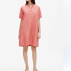 Eileen Fisher Mandarin Organic Linen Shirtdress - Size XL -
100% organic linen